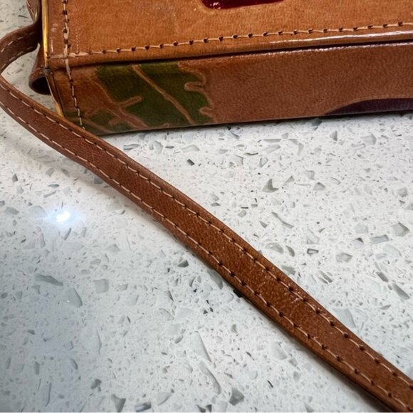 Vintage Genuine Boardy Leather Hand Tooled Elephant Safari Purse -Snap Closure - Picture 6 of 14